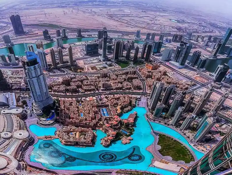 دبی از نمای بالا