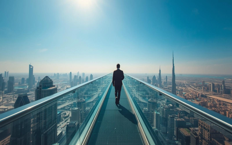 پیاده روی روی شیشه skybridge