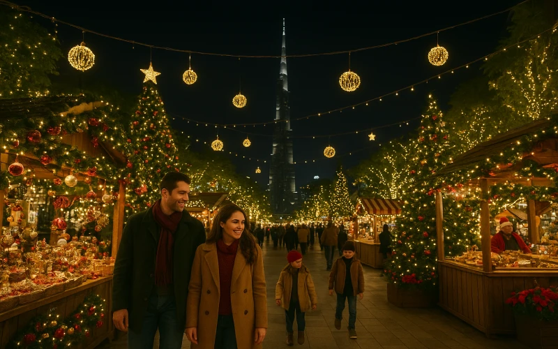 خانواده ای در کریسمس دبی