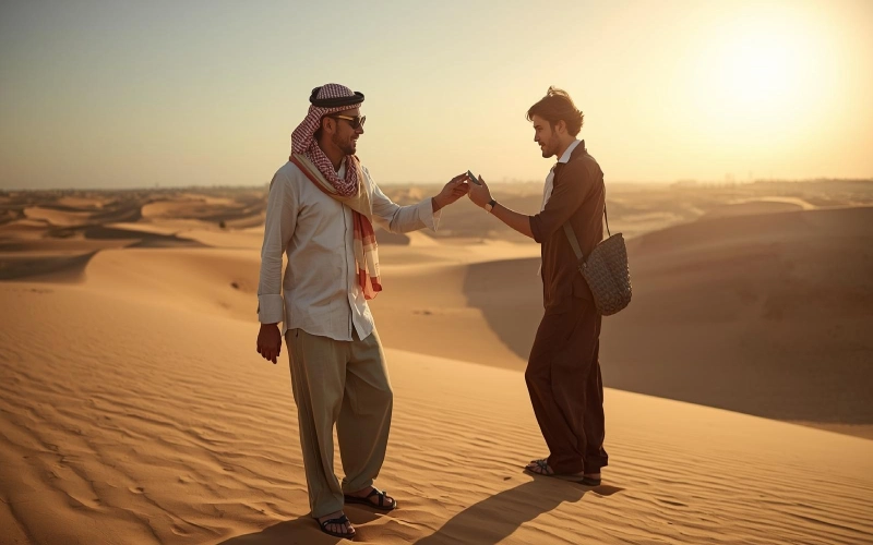 تفاوت لباس مناسب و نامناسب در شرایط بیابانی دبی