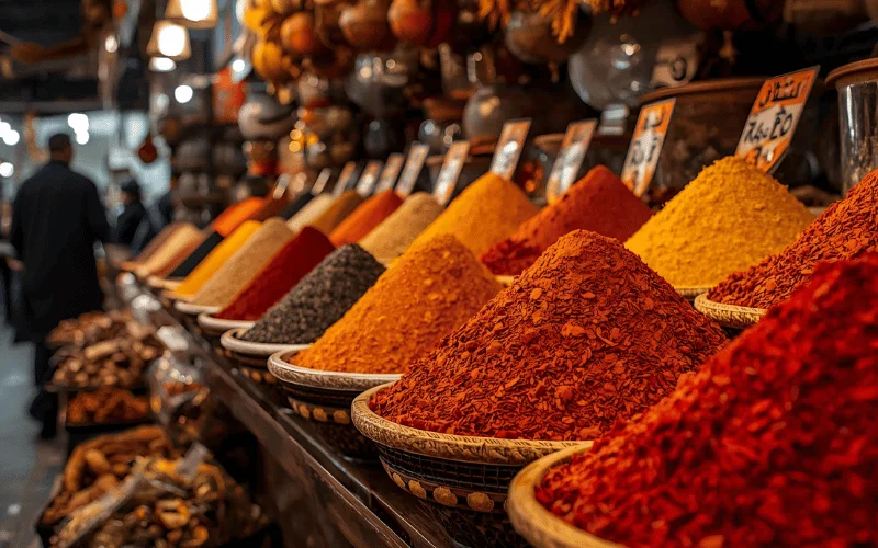 ادویه های رنگی در بازار