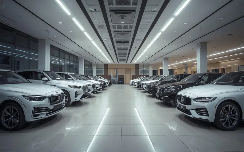 نمای نمایشگاه اجاره ماشین 