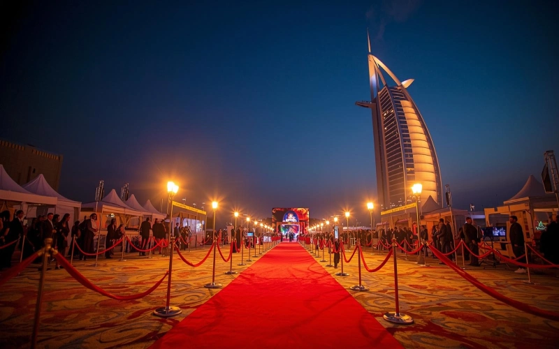 فرش قرمز جشنواره دبی در برج العرب
