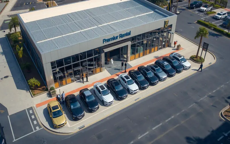 نمای ماشین های لاکچری از نمایشگاه اجاره خودرو