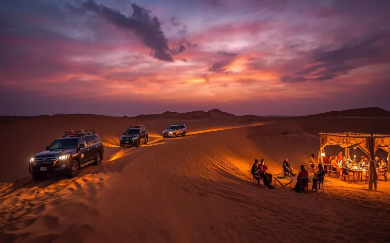 سافاری بیابان همراه با آفرود و شام عربی تفریحی مخصوص برای افراد مجرد